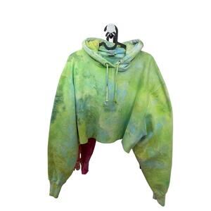 GBY Ice Dye Champion Reverse Weave Cropped Hoodie